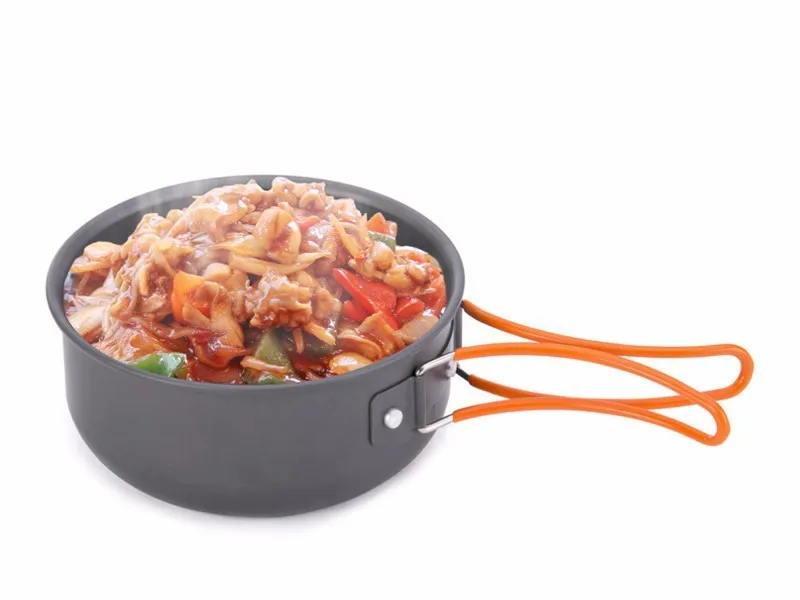 Naturehike 2-3 persons Camping Pot Sets Portable Outdoor Cookware Picnic Pot and Pan NH15T401-G
