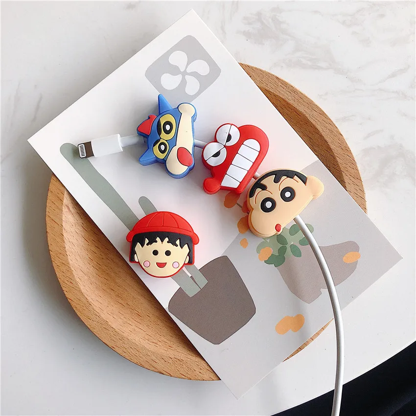 

Cartoon USB Cable Protector Cable Organizer Data Line Management Charging Protection Data Line Ties For iPhone 6 7 8 X iPad