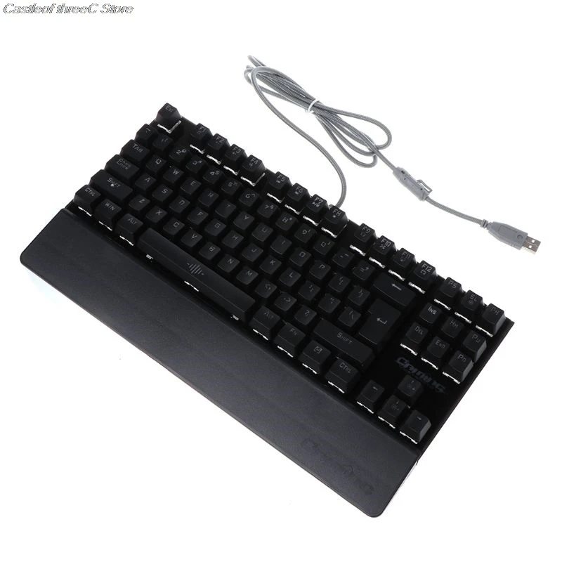 

Mechanical Keyboard USB Wired Colorful LED Backlight 87 Keys Anti-Ghosting Gaming Accessories