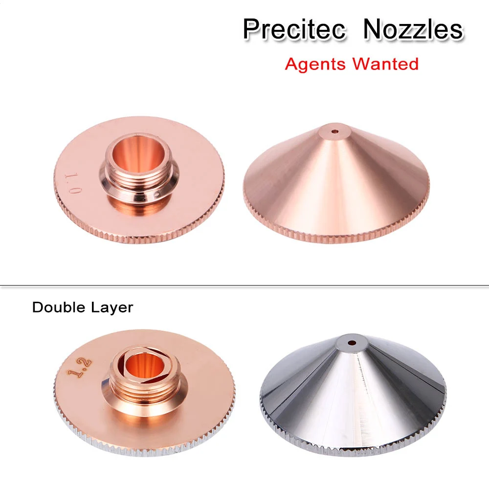 

Good Precitec/WSX Single Layer or double Layer nozzles 0.8-5.0mm Factory wholesale high quality for Precitec/Han's Laser/WSX