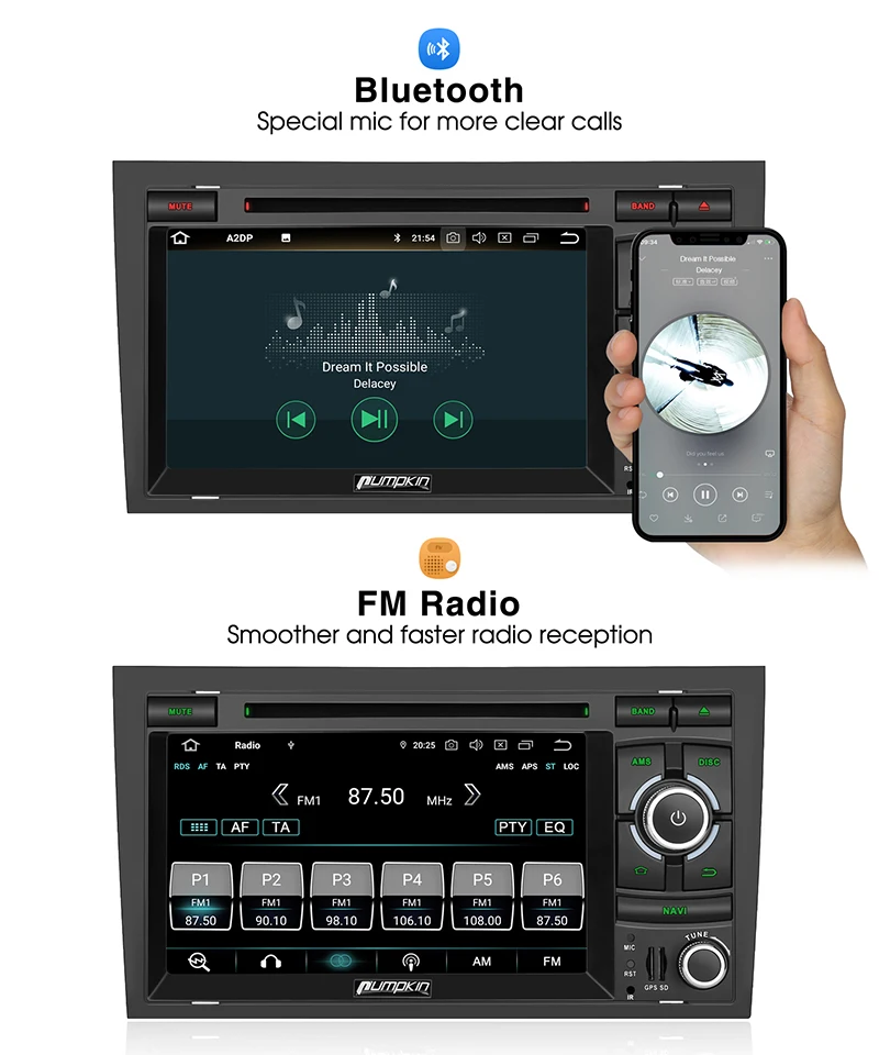Perfect Pumpkin Octa-core 4G+32G Stereo 2Din Android 8.0 Car Audio Radio GPS Navigation Car Multimedia DVD Player For Audi A4 2003-2008 3 Perfect Pumpkin Octa-core 4G+32G Stereo 2Din Android 8.0 Car Audio Radio GPS Navigation Car Multimedia DVD Player For Audi A4 2003-2008 3