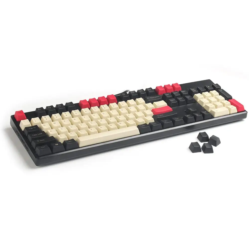 YMDK 108 87 61 Винтажный стиль PBT OEM профиль Keycap для 104 TKL 60% MX переключатели Механическая игровая клавиатура - Цвет: 108 Top Print