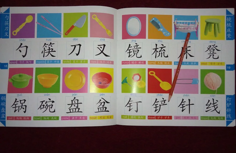 

Chinese characters book with 300 big Kanji pictures for baby kids age 2-6 Learning Chinese Hanja ,size 27.8 x 27.8 cm