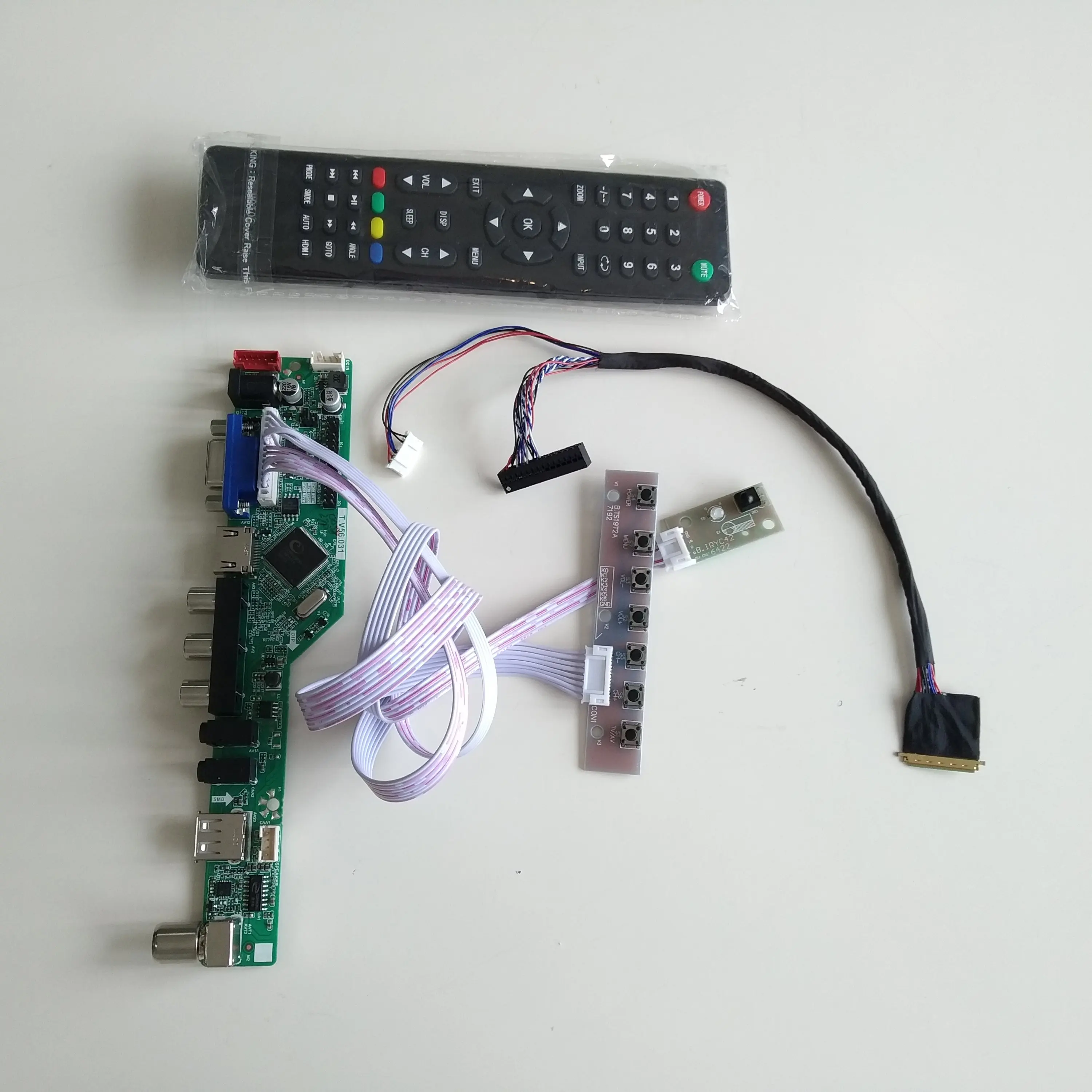 ТВ HDMI AV VGA USB аудио ЖК контроллер со светодиодной панелью экран монитора