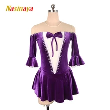 Платье для фигурного катания Nasinaya, индивидуальные юбки для конькобежцев для девочек, женщин, детей, Patinaje, гимнастика, представление 223