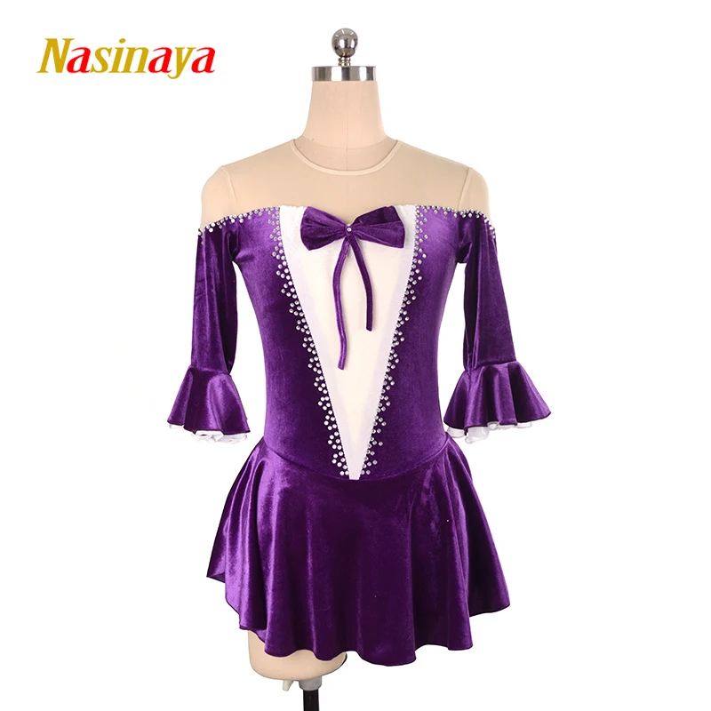 

Nasinaya Figure Skating Dress Customized Competition Ice Skating Skirt for Girl Women Kids Patinaje Gymnastics Performance 223