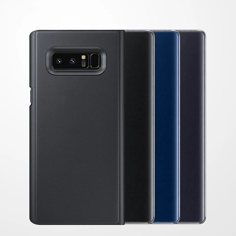 Lamorniea Smart Chip Touch Flip Stand Case For Samsung Galaxy Note 9 8 5 S9 Plus S8 S7 Edge S6 Edge S8 S9 Plus Clear View Cover