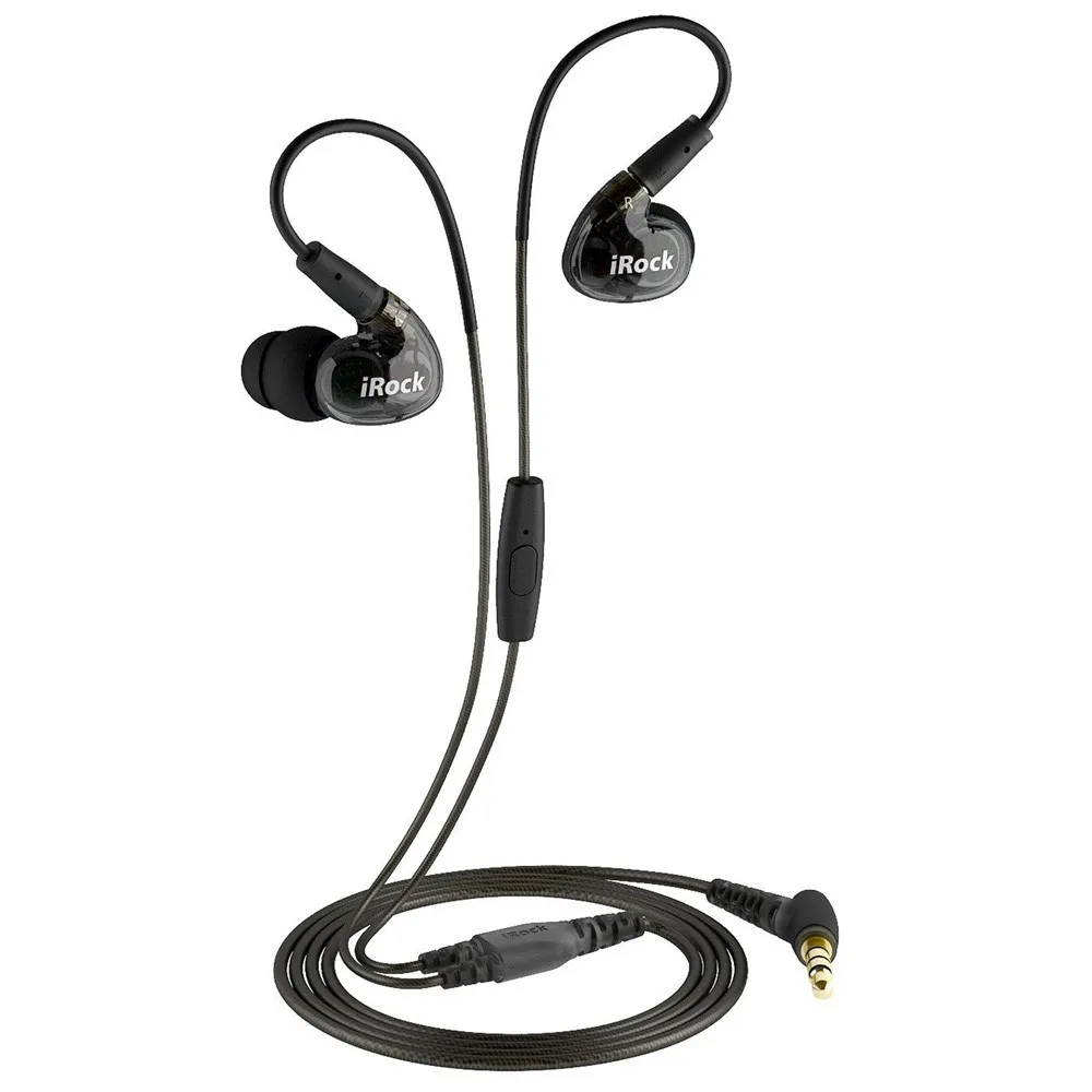 iRock A8 Dual Driver Earphones Sport Earbuds With Mic Detachable Cable DJ Studio Headphones Dynamic Crystal Monitor Headset  (3)