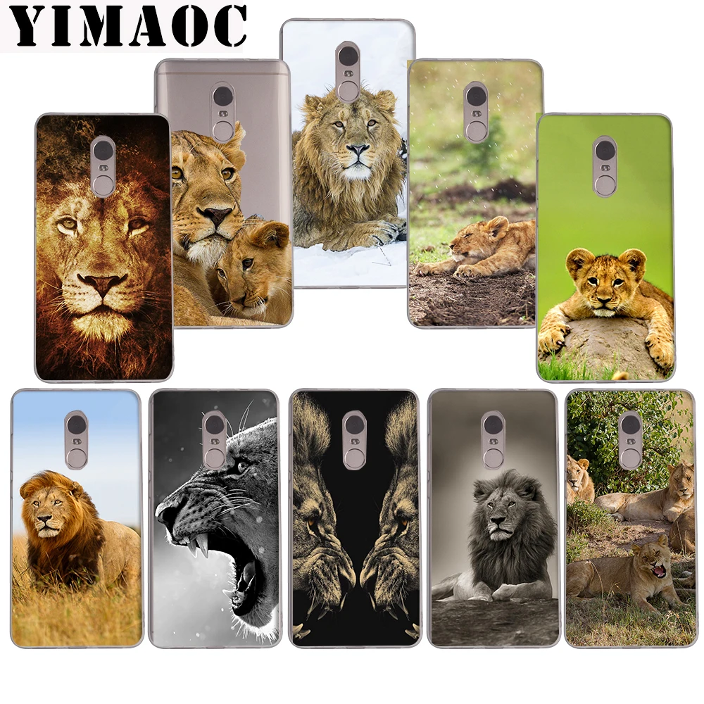 

YIMAOC 40z animal Lion Soft Case for Xiaomi Mi a1 a2 f1 6 8 lite se mix 2s Redmi 5 6 6a S2 Plus 5A Note 5 6 Pro 4 X