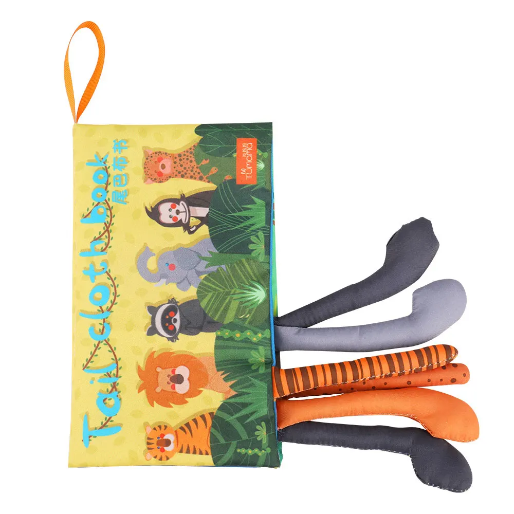 Tumama Baby Cloth Book 3D Waterproof Animal Tail Cloth Books Infant Newborn Soft Fabric Cloth Book Learning Educational For Kids Tumama Baby Cloth Book 3D Waterproof Animal Tail Cloth Books Infant Newborn Soft Fabric Cloth Book Learning Educational For Kids