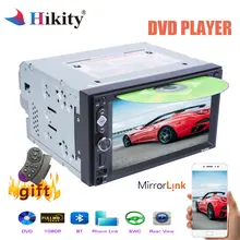 Hikity 6.2 “Car Multimedia Player Doppio 2 din Car DVD Player Auto Radio Stereo Controllo del Volante Specchio Link lettore CD