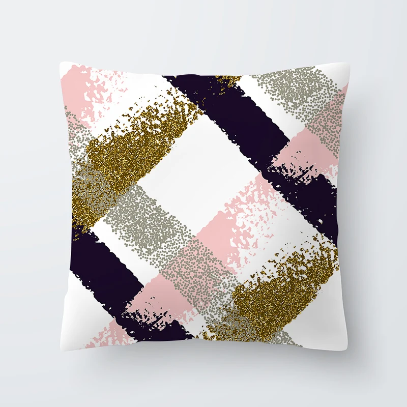 Case Cover Square 45cm*45cm Polyester New Pillow Cases Leaf pattern Printed Pillow Pillowcase Home Decorative zara*women 1pcs