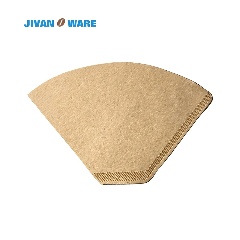 

JIVANWARE 100Pcs/Bag Wooden Original Hand Drip Paper Coffee Filter Espresso Filters for drip pot coffee machine