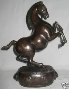 

Rare Qing Dynasty Tibet decorate horse bronze statue 1842 Free shipping