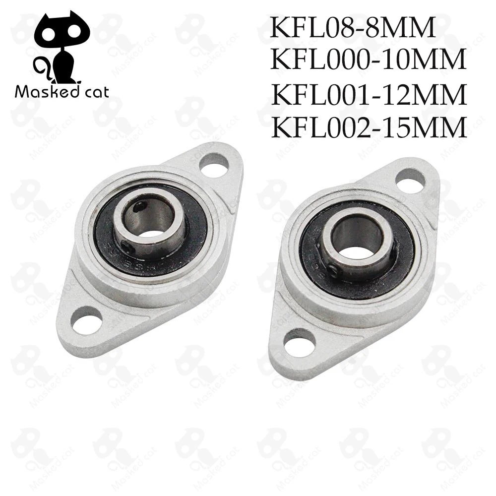 

KP08 KFL08 T8 Lead Screw Support Diameter 8mm Zinc Alloy Bore Ball Bearing Pillow Block Mounted For T8 Lead Screw Shaft Collar