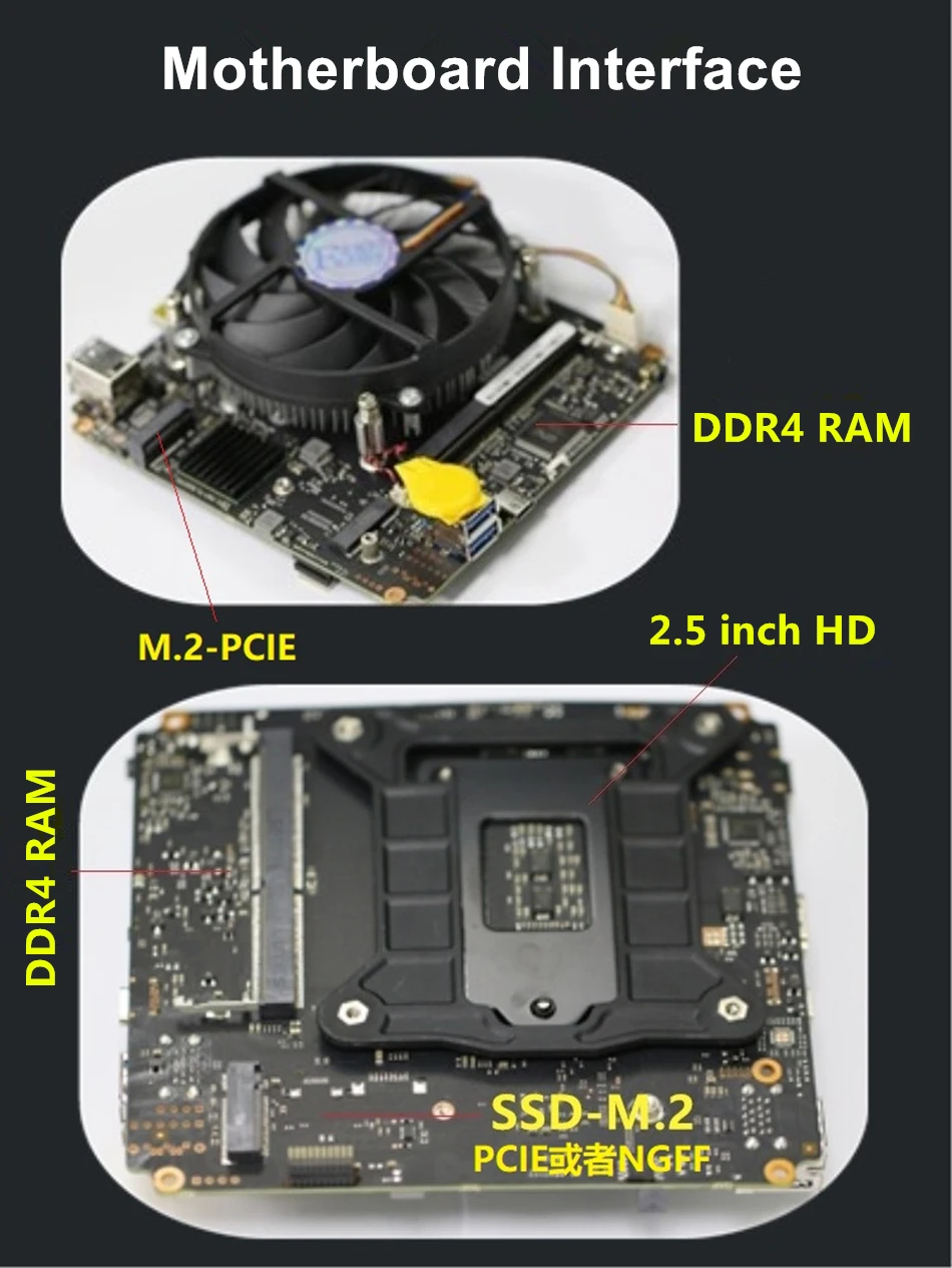 DDR4 Мини ПК Windows 10 NUC Intel i7 8750H 6 Core i5 8300H i9 8950HK Xeon E-2176M Nvme M.2 SSD Мини компьютер с вентилятором игровой ПК