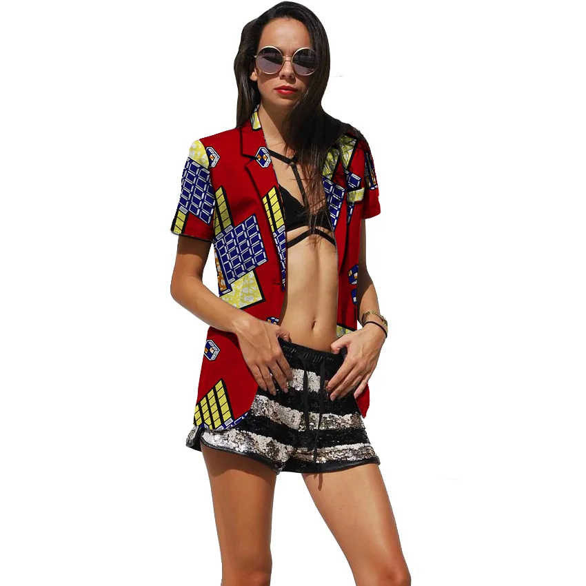 African clothes women's print blazers plus size Ankara fashion suit jackets custom made female short sleeve blazer street wear African clothes women's print blazers plus size Ankara fashion suit jackets custom made female short sleeve blazer street wear