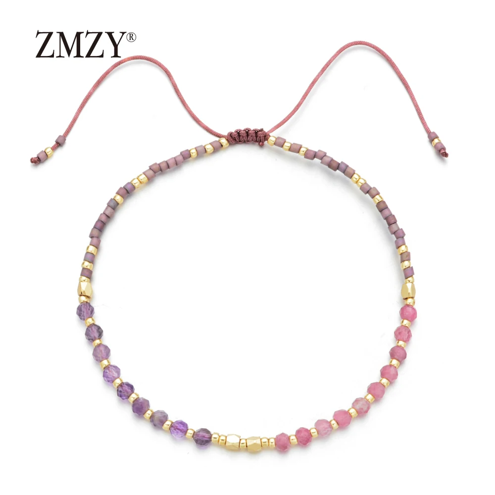 

ZMZY Boho Bracelet Unique Small Natural Stone Simple Bracelet Friendship Bead Strand Bracelet Gift Dropshipping Jewelry