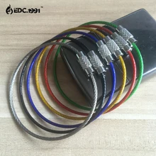 Free shipping 10pcs High Quality Metal Wire Stainless Steel Wire Rope Creative carabiner Keys hanging Cable EDC Tool Free shipping 10pcs High Quality Metal Wire Stainless Steel Wire Rope Creative carabiner Keys hanging Cable EDC Tool