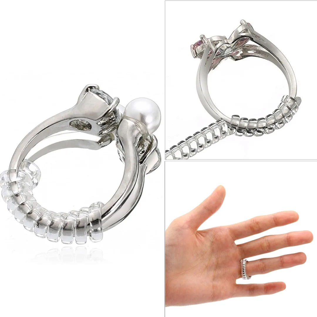 12pcs/lot Vintage Spiral Based Ring Size Adjuster Finger Ring Guard