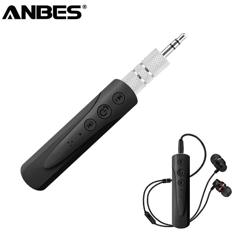 

Handfree Car Bluetooth Music Receiver 3.5mm Streaming A2DP Wireless Auto AUX Audio Adapter with Mic for iPhone Android