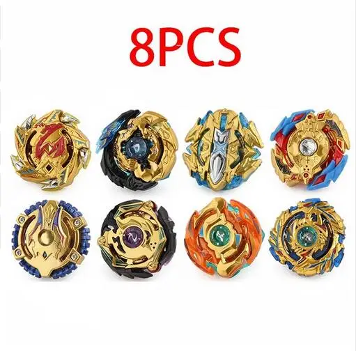 Tops Set Launchers Beyblade Toys B-131 B-122 B-130 Toupie Metal God Burst Spinning Top Bey Blade Blades Toy bay blade bables - Цвет: SZTL-8PCS-9