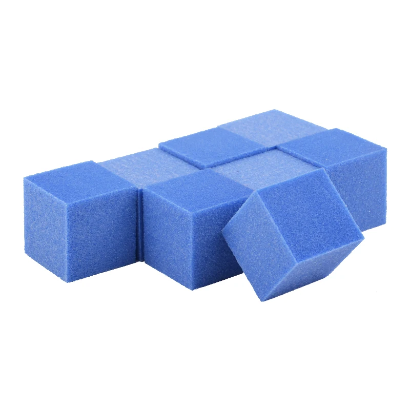 20 шт./лот синяя пилка для ногтей 2,5*2,5*2,5 см мини-шлифовальная губка для ногтей блоки лак для ногтей Педикюр маникюрный набор для ухода
