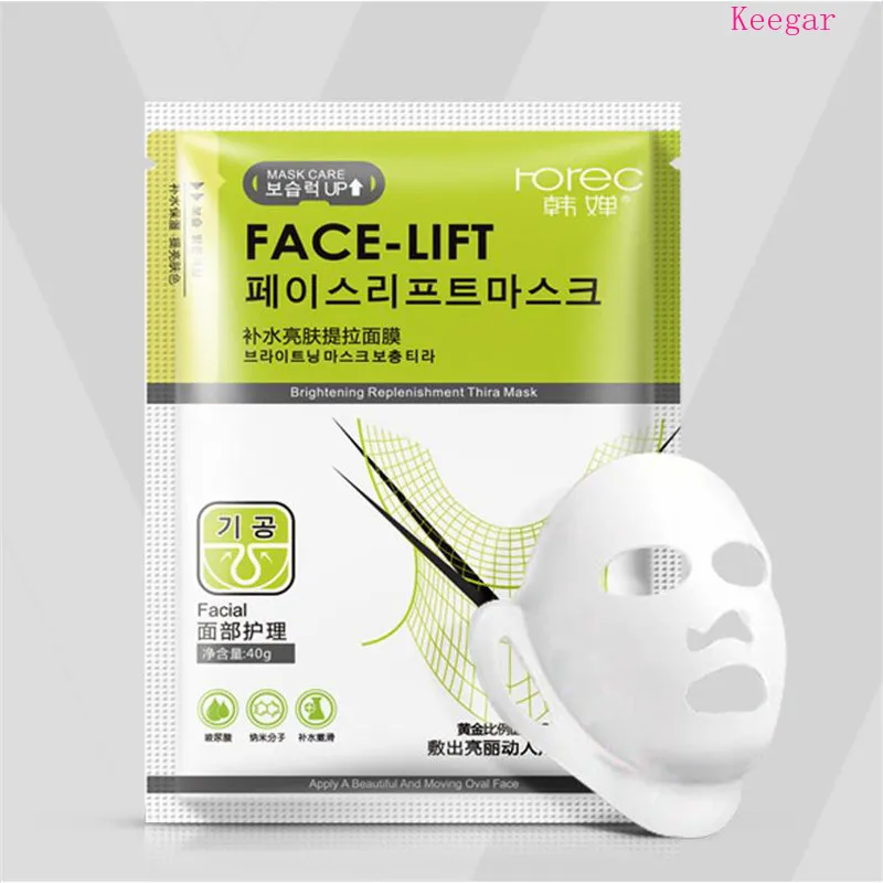 Online Rorec 3D Berbentuk V Masker Wajah V Line Slimming Whitening Pelembab Minyak Kontrol Anti Aging Mencerahkan Wajah Masker Wajah perawatan Kulit