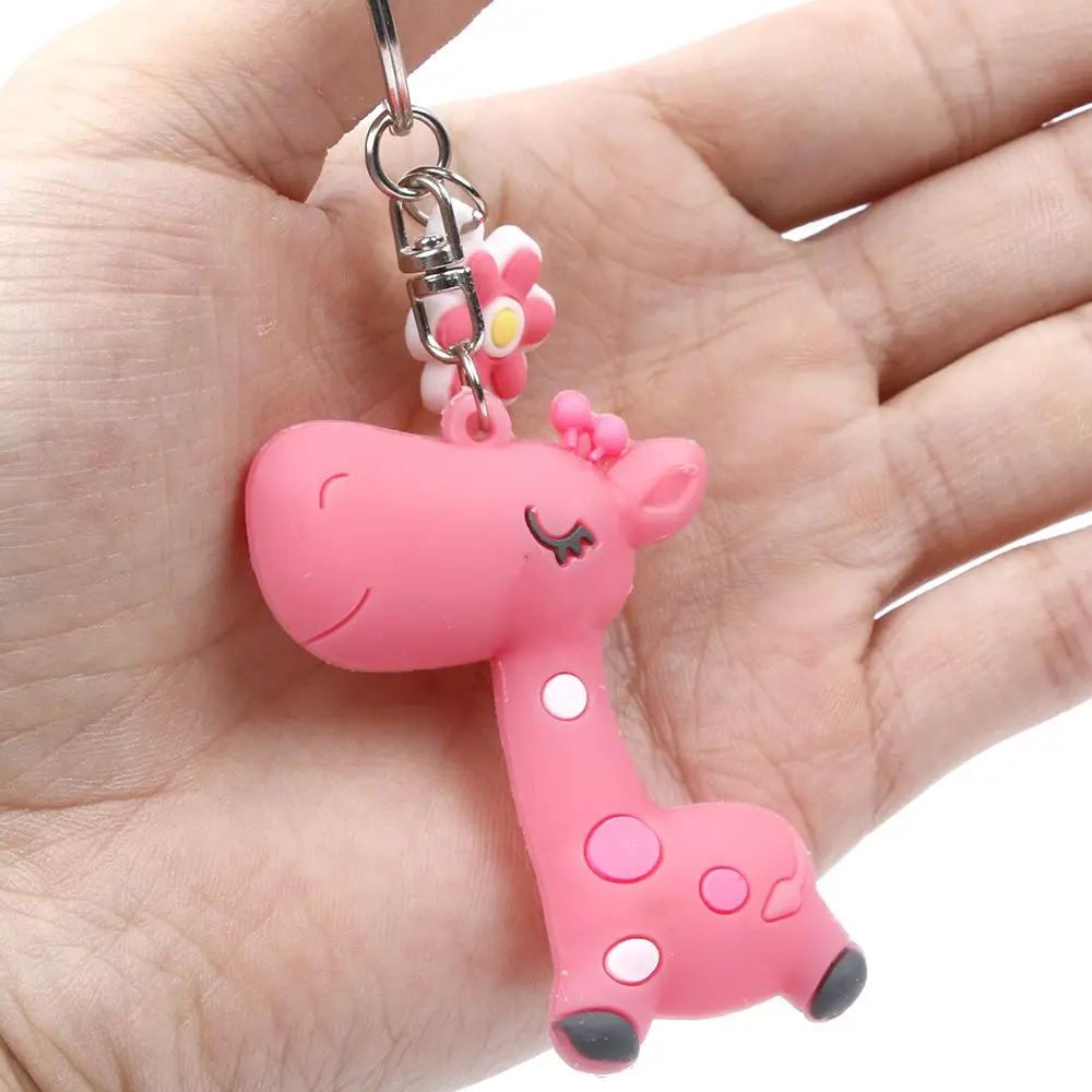 

Cute Giraffe Keyring Portable for Student Keyrings Children Favor Key Holder 1Pc