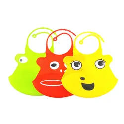 2017 Новый дизайн Детские нагрудники водонепроницаемый силиконовый Кормление ребенка слюнявчик оптовая продажа новорожденных мультфильм