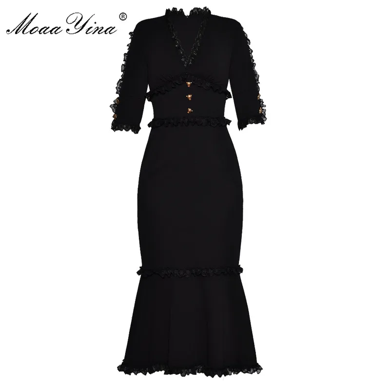 MoaaYina Fashion Designer Runway Dress Summer