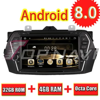 

TOPNAVI 8'' Android 8.0 Auto GPS Navigation Stereo for SUZUKI CIAZ / Alivio 2014- Car DVD Player Octa Core Radio 2 Din Video