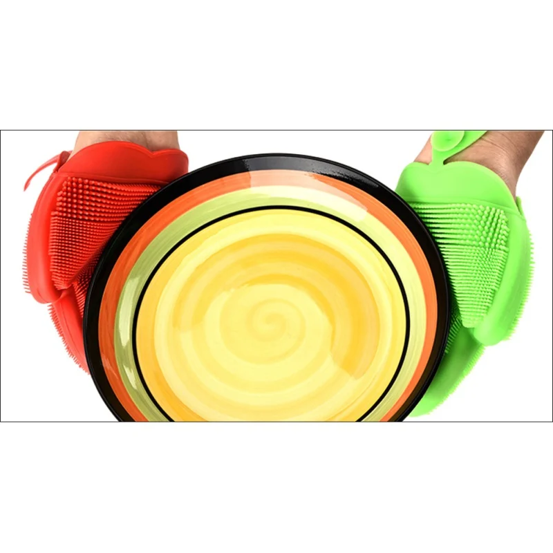 

11.11 Multi-purpose Silicone Food Cleaning And Dishwashing Brush Scouring Cloth Is Not Cleaned With Oil Insulation Gloves Home
