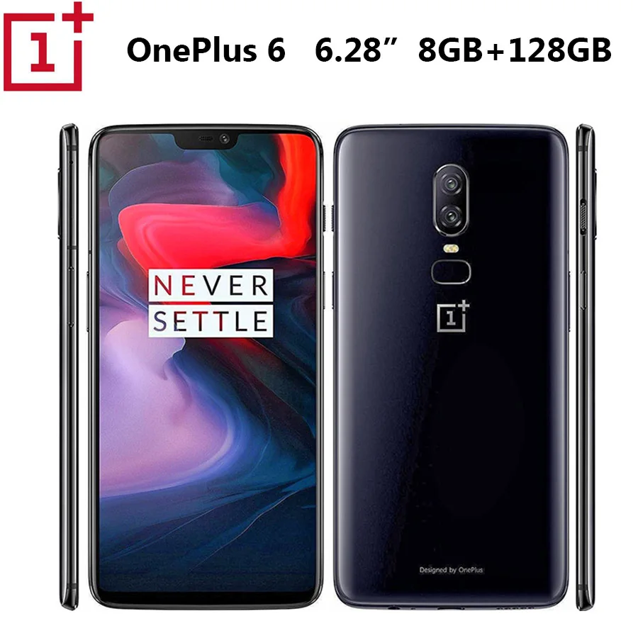 Оригинальный Новый Oneplus 6 A6000 4G LTE мобильный телефон 6,28 "8 ГБ ОЗУ 128 Гб ПЗУ Смартфон Snapdragon 845 Восьмиядерный отпечаток пальца телефон