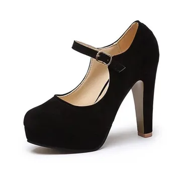 

New Free shipping Pumps Women 's shoes in 2017 summer the new sexy high heels rounded suede comfortable work shoes 12cm