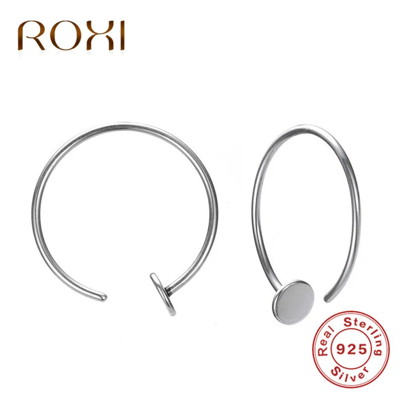 

ROXI Simple 925 Sterling Silver Earrings Circle Earings Minimalist Big Circle Gold Hoop Earrings for Women Jewelry oorbellen