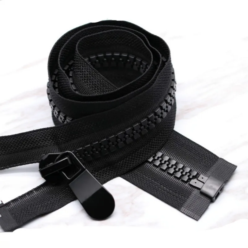

2 PCS/LOT MOST FREE SHIPPING OVERSIZE RESIN Zipper BLACK OPEN END HEAVY DUTY COAT JACKET TENT BAG Sewing Accessories