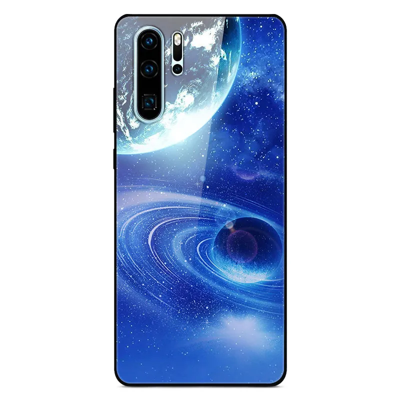 Для huawei P30 Pro чехол закаленного стекла Жесткий Чехол для huawei P30 Lite чехол P30lite чехол с планетой ТПУ бампер на P30Pro P 30