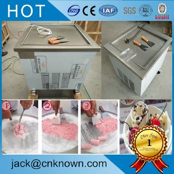 

Fast cooling thai single square pan fried ice cream roll machine