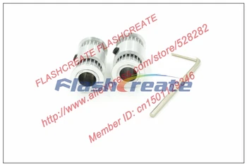 

POWGE 20 Teeth 2GT Timing Pulley Bore 5/6.35/8mm Fit 2GT Belt Width 6mm 3D Printer Parts Double Head Type 20T 20Teeth 2GT Pulley