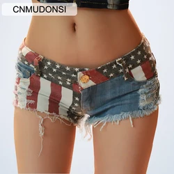 CNMUDONSIBig size S-XXL Sexy Female Casual Short Jeans girls Slim Ripped Shorts Elastic Short Jeans Printing Skinny Trouse Women CNMUDONSIBig size S-XXL Sexy Female Casual Short Jeans girls Slim Ripped Shorts Elastic Short Jeans Printing Skinny Trouse Women