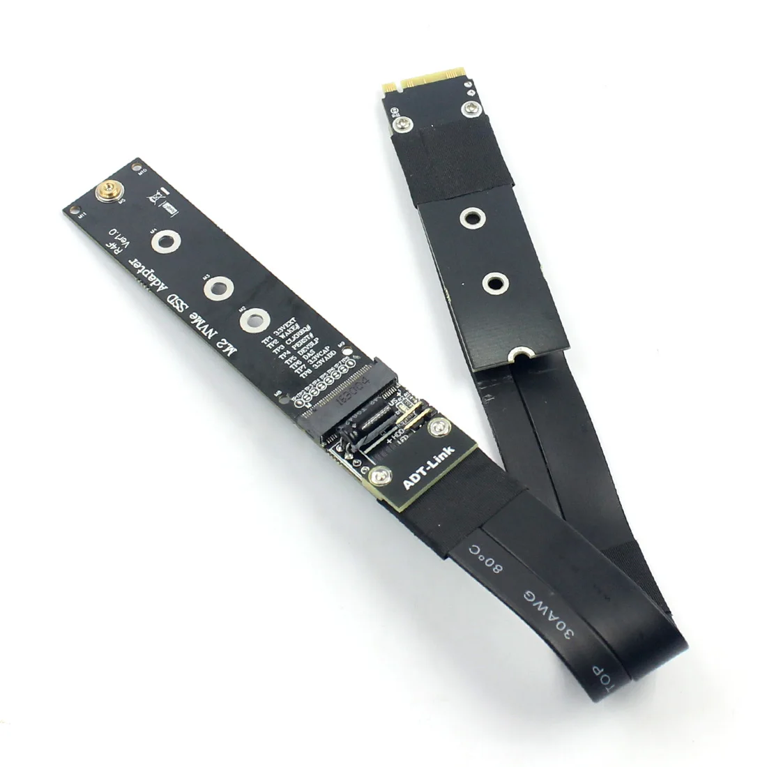 M.2 NVMe SSD твердотельный накопитель удлинитель Riser card Поддержка M2 M ключ PCI-E 3,0x4 4 pcie 4x Full Скорость ADT 32 г/bps R44SF