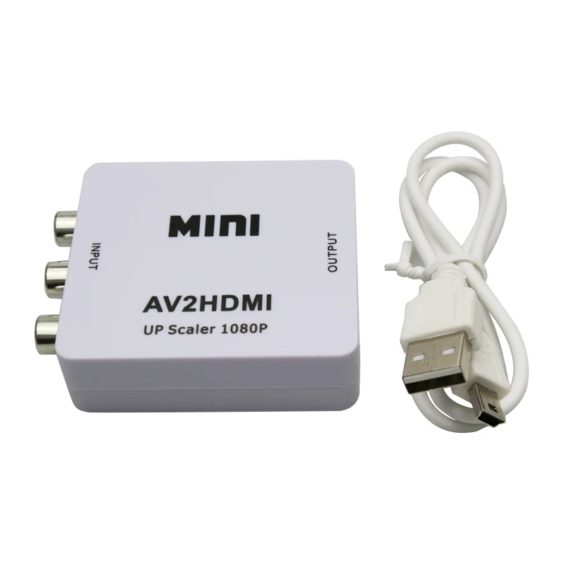 Мини-конвертер видео из AV в HDMI устройство AV CVBS 3RCA к конвертер HDMI 1080 P видео AV2 HDMI конвертер для HDTV для PS3/PS4 DVD ПК