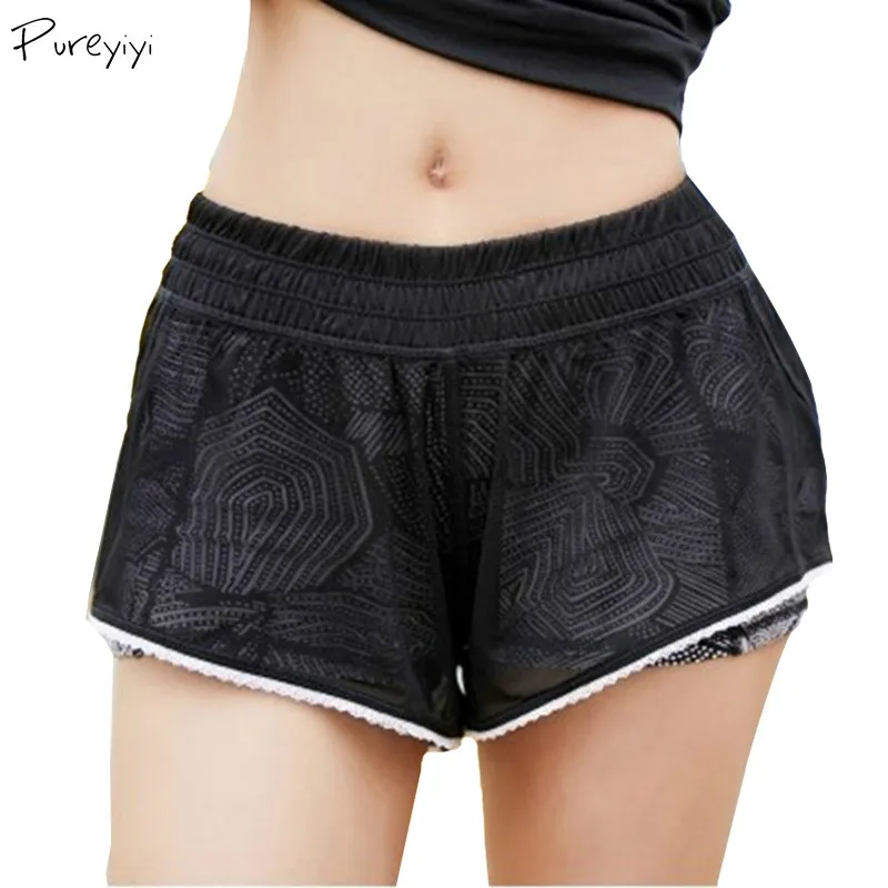 Yoga Shorts Black Female Sports Shorts Women Summer Fitness Loose Short