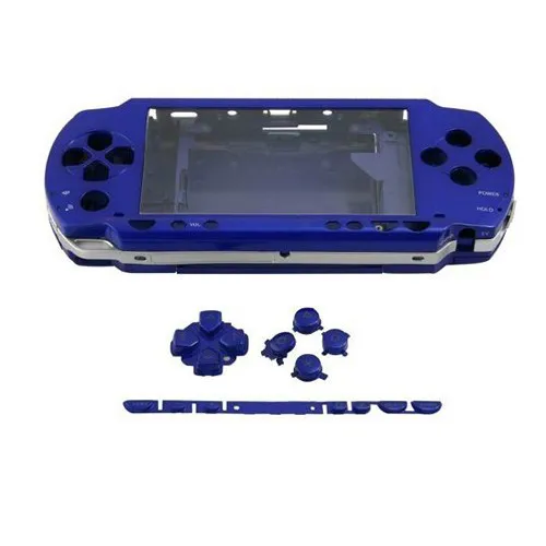 Blue Full Housing Repair Mod Case + Buttons Replacement for Sony PSP