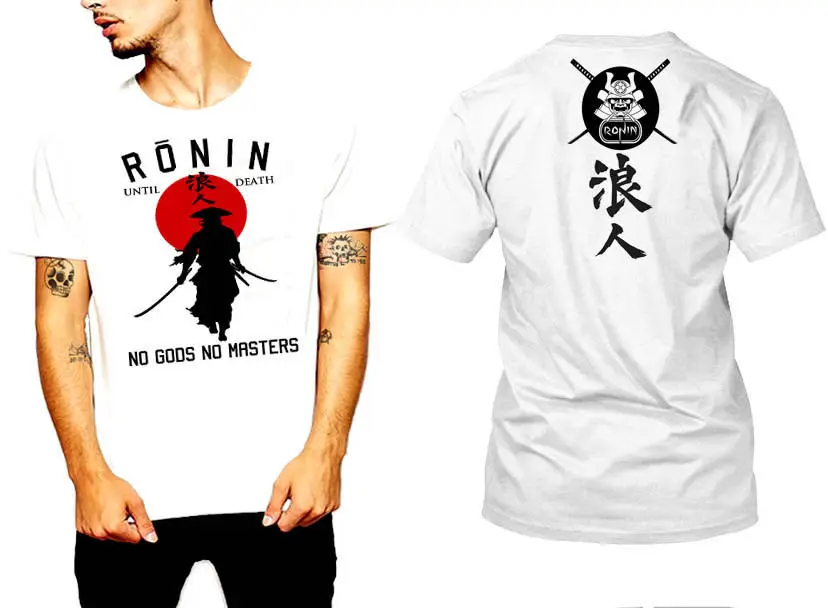 Футболка с самураем японский Shogun Assassins Bushido аниме Ronin до смерти футболка коротким