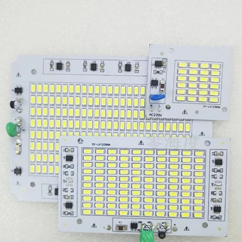 

LED Light 10w 30w 50w 100w AC 170-240V Driverless 5730SMD Module Chips Integrated Driver LED board for Flood Lamp High Bay Light