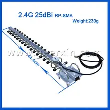 2.4g 25dbi Yagi WLAN WiFi RP-SMA Antenna