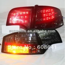 Для Audi A4 b7 светодиодный задний фонарь 2005-2008 год всё чёрное Дымовое средство