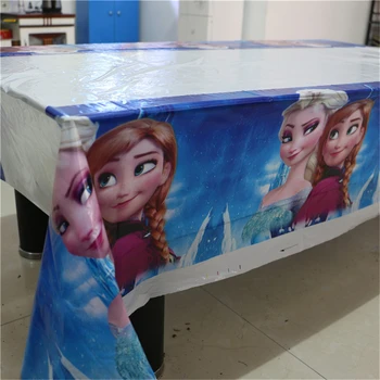 

1PCS Princess Tablecloth Baby Shower Elsa Anna Plastic Tablecover Cartoon Theme Kids Favors Birthday Party Events Decoration Sup
